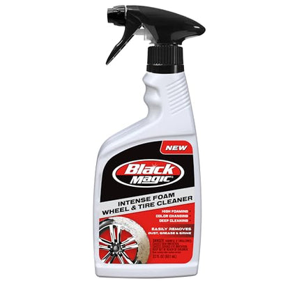 Black Magic 120228 Intense Foam Wheel & Tire Cleaner, High-Foaming Formula for Deep Cleaning, Removes Dirt, Grime & Brake Dust – Safe on All Wheels, 22 Fl Oz - size: 22 Fl Oz (Pack of 1), style: Intense Foam Wheel & Tire Cleaner Trigger