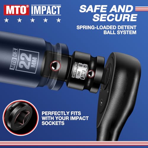 2 Pieces 3/4" Female to 1" Male Impact Socket Adapter, 3/4" Drive Impact Socket Adapter Set, Chrome Molybdenum Alloy Steel - size: 3/4" Female to 1" Male
