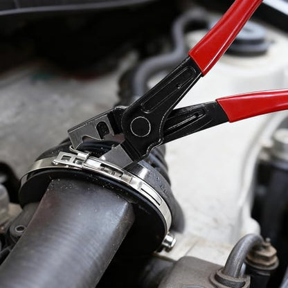 Car CV Boot Clamp Pliers, 6.9 Inch Steel Automotive Hose Clamp Pliers, Heavy Duty Clamps Removal Tool for Clic-R Type, Fuel Line, CV Boot Clip, Universal Car Accessories Repair Tools