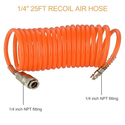 5 Pcs Air Tools Set,Includes Air Washing Gun, Air Spray Gun,Air Tire Inflating Gun,Blowing Air Gun,Spiral Hose Suitable for Beauty and Maintenance of Various Cars or Handicrafts