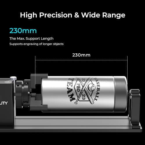 Creality Rotary Kit Pro, Laser Rotary Roller 3 in 1 Multi-Function Engraving Accessories for Laser Engraver, Jaw Chuck Rotary for Engraving Wine Glass, Baseball Bat, Ring and Most Cylindrical Objects - size: Rotary Roller-Pro