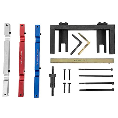 E-cowlboy Fit for BMW Timing Tool kit Master Engine Timing Vanos Cam Camshaft Locking Tool,Crankshaft Flywheel Alignment Tool Kit Compatible for BMW 2.5L 3.0L N51 N52 N53 N54 N55 Engines