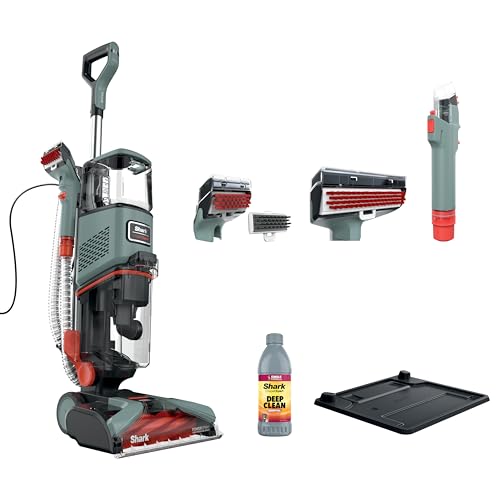 Shark CarpetXpert | Upright Carpet, Area Rug & Upholstery Cleaner | Carpet Shampooer with Handheld Spot & Stain Eliminator | 3 Cleaning Tools | Slate Green | EX151 - style: CarpetXpert HairPro + Spot & Stain