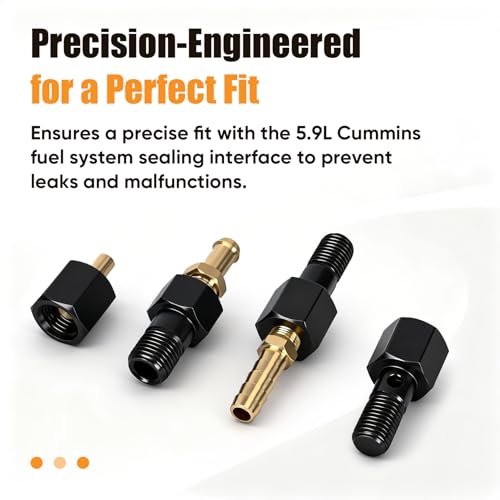 Replacement Fuel System Test Fitting Adapter Kit for 5.9L Cummins Diesel, Compatible with 9011 9012 9013 9014
