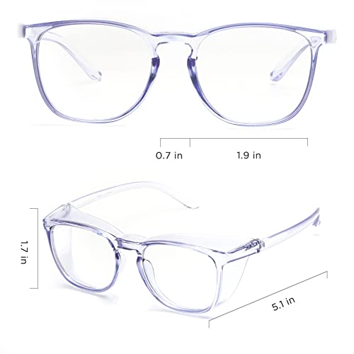 JOO'RTI Anti-Fog Safety Goggles Anti-Blue Light Saftey Glasses Anti-Dust Protective Eyewear for Women and Men - color: Blue
