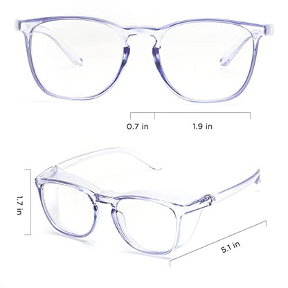 JOO'RTI Anti-Fog Safety Goggles Anti-Blue Light Saftey Glasses Anti-Dust Protective Eyewear for Women and Men - color: Blue