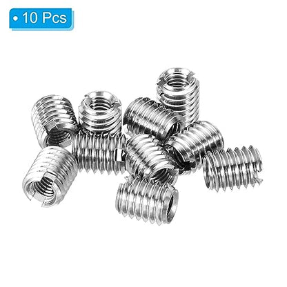 PATIKIL Thread Adapters Sleeve Reducing Nut, 10 Pcs M5*0.8 Male to M3*0.5 Female Repairing Insert Nut Screw Reducer Conversion Stainless Steel Fastener 6mm - size: M3xM5x6mm