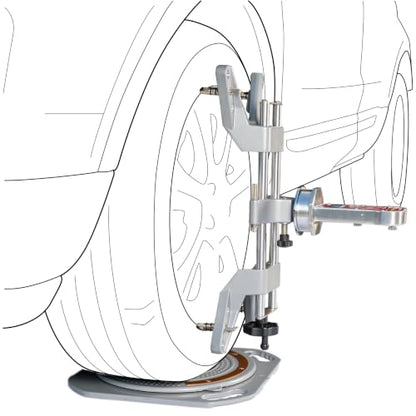 DIY Front End Wheel Alignment Kit - Includes Set of Turn Plates, Camber Caster KPI Guage, and Alignment Wheel Clamp - At Home Car Alignment Tool Kit - style: Starter (3-Piece)