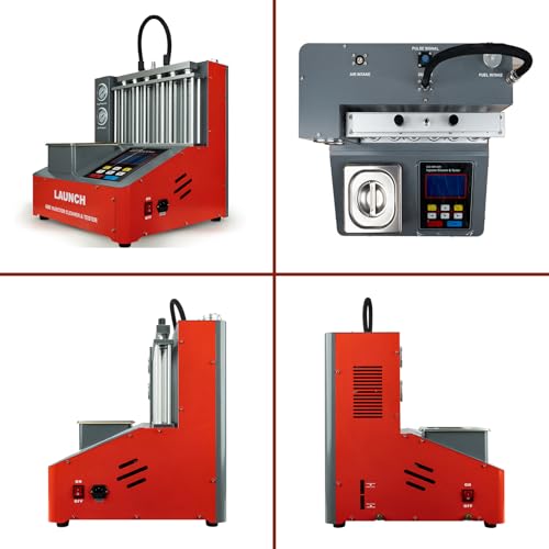 LAUNCH X-431 CNC-801A Fuel Injector Cleaner Machine 6-Cylinder Ultrasonic GDI EFI SFI Fuel Injector Tester and Cleaner Fuel Injector System Cleaning Machine - 110V