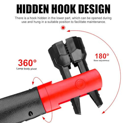 Under Hood Light, Magnetic USB Rechargeable Work Light with Flexible Neck 1200LM for Mechanics Car Repair and Garage Use