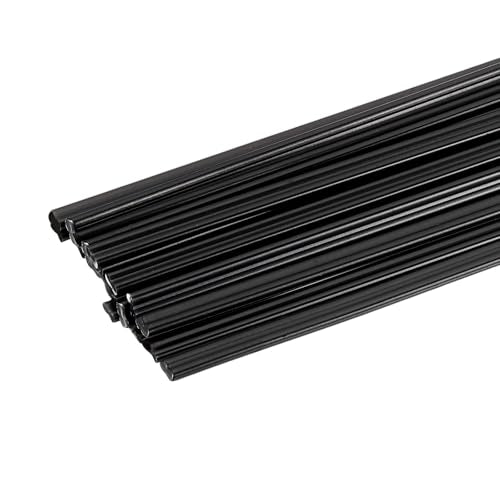 HARFINGTON 1set(20pcs) Plastic Welding Rods 8inch PP Welding Strips Welder Rods for Car Bumper Kayak Daily Repair Plastic Welder Car Bumpers, Black - color: Black
