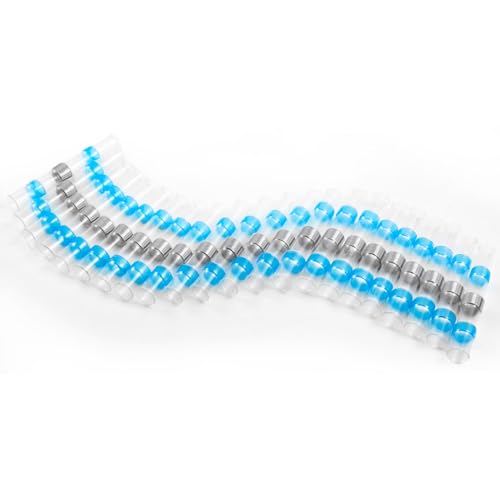 Chanzon UL Listed Heat Shrink Solder Seal Wire Connectors 16-14AWG Waterproof Butt Terminals Blue Tin Joint Tube Connector Wiring Splice Terminals Automotive Marine DIY Projects(100pcs) - color: 3. 16-14AWG