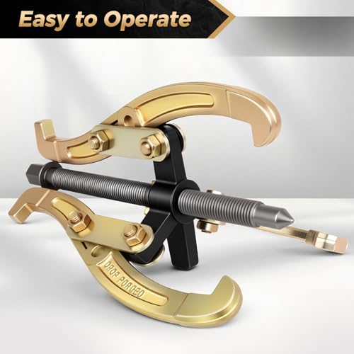 10 Inch 3 Jaw Puller for Pulley Gear Bearing Flywheel Removal, 2 Jaw / 3 Jaw Puller with Reversible Jaws, Repair and Maintenance Tool for Automotive/Mechanical
