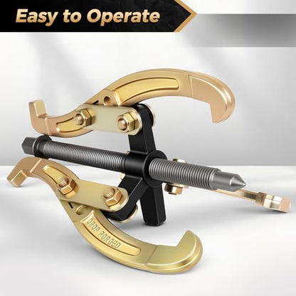 10 Inch 3 Jaw Puller for Pulley Gear Bearing Flywheel Removal, 2 Jaw / 3 Jaw Puller with Reversible Jaws, Repair and Maintenance Tool for Automotive/Mechanical