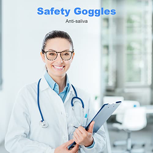 Stylish Safety Glasses Goggles for Women Girls Anti-fog Glasses Protective Eyewear Clear Glasses - color: 1 Pack: Tortoise