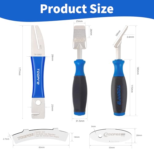 6-in-1 Bike Maintenance Kit, Hydraulic Piston Press Bicycle Disc Brake Repair Tool Set for Mountain Bikes & MTB - Includes Piston Press, Rotor Truing Fork, Disc Brake Gap Regulator