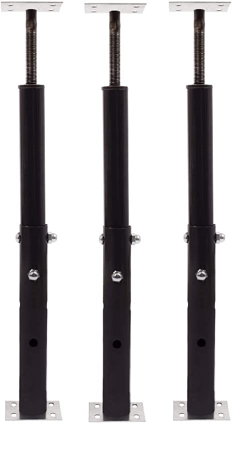Adjustable Floor Jack (Model C-3), Akron Jacks Floor Jacks, Telescoping Jack For Temporary Support, Size Range 1'7''-3' (Thrее Расk)