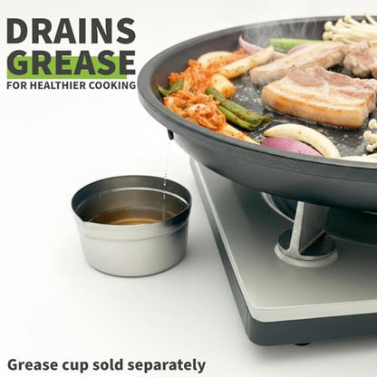 TECHEF - Korean BBQ Nonstick Grill Pan, KBBQ Grill Pan, PFOA-Free, Dishwasher Oven Safe, Made in Korea (Black) - color: Black