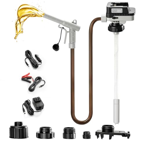 Cordless Fuel Transfer Pump 4.5 GPM | Compatible with Milwaukee M18 & DeWalt 20V Batteries, w/ Universal Adjustable Drum Adapter For Automotive & Heavy Equipment