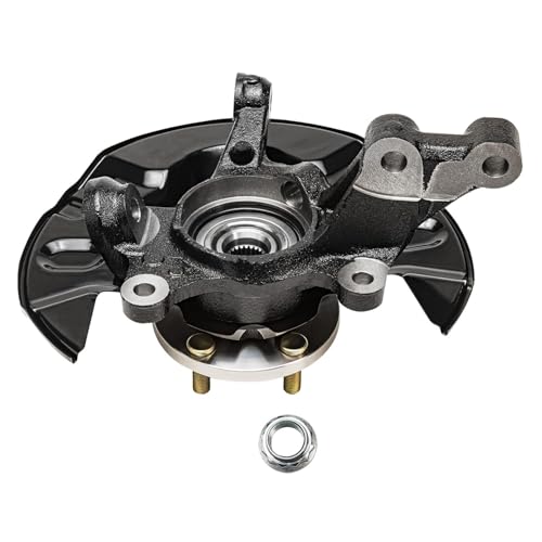 Detroit Axle - Front Steering Knuckles w/Wheel Hubs + Coil Spring Quick Struts Assembly Replacement for 2003-2008 Toyota Corolla - 4pc Set - size: 4QU47740/ Big strut kit
