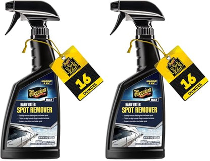Meguiar's Marine/RV Hard Water Spot Remover M4716 - Hard Water Spot Remover For Boats and for RVs That's Easy to Use Spray - For RV and Boat Detailing - Remove Water Spots and Add Protection, 16 Oz - size: 16 Fl Oz (Pack of 2)