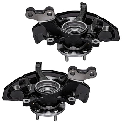 Detroit Axle - 4pc Steering Knuckles Kit for 07-09 Toyota Camry [4-Wheel ABS], 2 Front Steering Knuckles & Wheel Bearing Hubs 2 Rear Wheel Bearing and Hubs 2007 2008 2009 Replacement - size: 4UW48715/Kit