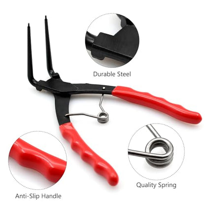 90 Degree Long Nose Snap Ring Pliers, Internal Master Cylinder Circlip Bent Lock Retaining Ring Pliers for Trucks Motorcycles Cars