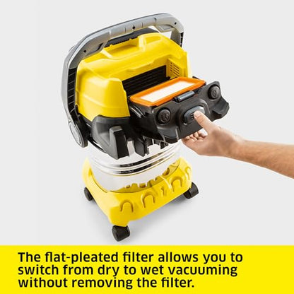 Kärcher Shop Vacuum WD 6 P S, 7.9 Gal, 6.2 Peak HP, 37 ft Reach, Wet Dry Vacuum Cleaner, Heavy Duty, Blower Function, Crevice Tool, Floor Nozzle Great for DIY Projects and Workshops - style: WD 6 P S