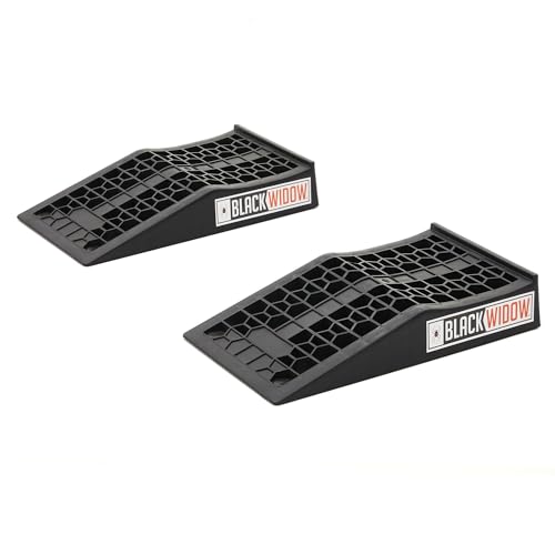 Car Ramps for Oil Change, 5,000 lb GAWR, 3" Lift, Low Profile, Black Widow