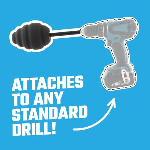 Chemical Guys, Ball Buster Wheel & Rim Speed Polisher Drill Attachment Tool | Drill-powered foam ball cleans wheels, rims and hard-to-reach areas fast, gentle on all wheel finishes