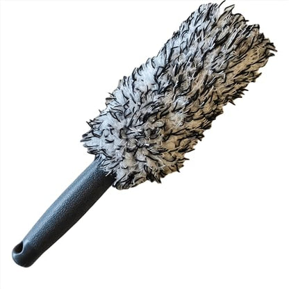 Car Wheel Cleaning Brush, Microfiber Wheel Rim Brush for Car Detailing, No Scratch Wheel Cleaner Brush with Comfortable Grip, for Cleaning Wheels, Rims, Tires, and Car Interior