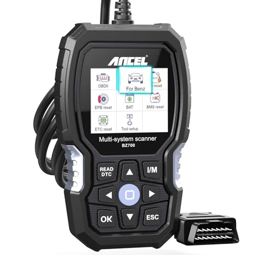 ANCEL BZ700 Mercedes Benz Sprinter/Vaneo/Vito/Viano/V/Metris/Citan/X Smart OBD2 Scanner, Full System Automotive Car Code Reader with All Reset Services, Battery Reset ABS Bleed Airbag EPB Oil SAS TPS