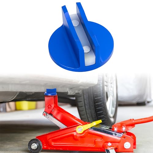 Aluminum Magnetic Jack Pad, 0.47 '' Slotted Jack Pinch Weld Adapter for Car, Universal Car Accessories for Most Automotive Repair (Blue)