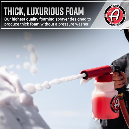 Adam's Polishes Foam Gun Car Wash Sprayer - Connects to Garden Hose for Car Washing, No Pressure Washer Required, Use Snow Foam Blaster with Car Soap, Shampoo or Detergent - style: Premium Foam Gun