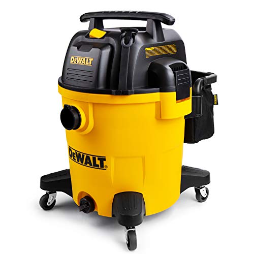 DEWALT 12 Gallon Poly Wet/Dry Vac, 5.5 HP Shop Vacuum Wet Vacuum Cleaner for Workshop, Jobsite, Commericial Area, Large Pick-Up Capacity, Yellow,DXV12P - size: 12 gallon