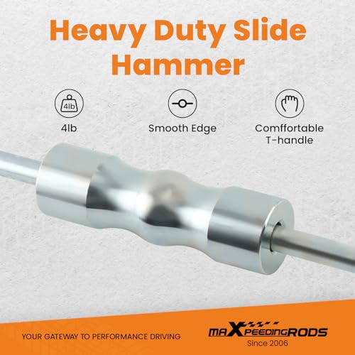 maXpeedingrods Slide Hammer Cv Axle Puller, Inner CV Axle Removal Tool with 48mm 63mm CV Joint Fork Adapter, Front Wheel Drive Axle Pulley Attachment - style: 3 Pcs