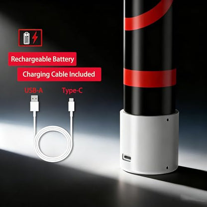 Flexible LED Flashlight Stick, 30in Rechargeable Bendable LED Light Stick, Handheld LED Work Light with 3 Brightness Modes for Car Repair, Mechanics, Garage & Under Hood Vehicle Inspection