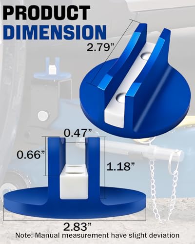 Magnetic Pinch Weld Jack Pad (Blue, 2 Pack) | 0.47’’ Slotted, Aluminum, Jack Pad for Frame Protection, Universal Pinch Weld Adapter for Car SUV Truck - color: Blue 2 Pack