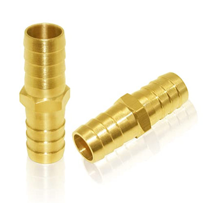 Joywayus 5/8" ID Hose Barb Hex Union Brass Fitting Water/Fuel/Air (Pack of 10) - size: 5/8", style: 10PCS