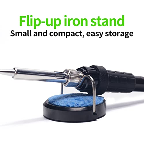YIHUA 947-III 60W Soldering Iron Kit Temperature Adjustable 428-896°F 2-IN-1 Soldering Kit with Simple Soldering Iron Stand and Cleaning Sponge 110V US Power Plug - style: Basic Style - 2-IN-1 Analog Iron