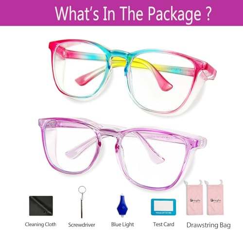 Feaglo Safety Glasses, Anti Fog Safety Goggles for Women Men, Blue Light Blocking Stylish Eye Protection Glasses Side Shield - color: Purple+rainbow