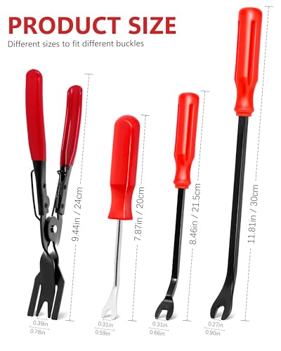 4Pcs Auto Clip Pliers Set Fastener Remover Trim Rivet Removal Tool Kit for Car Door Panel Dashboard