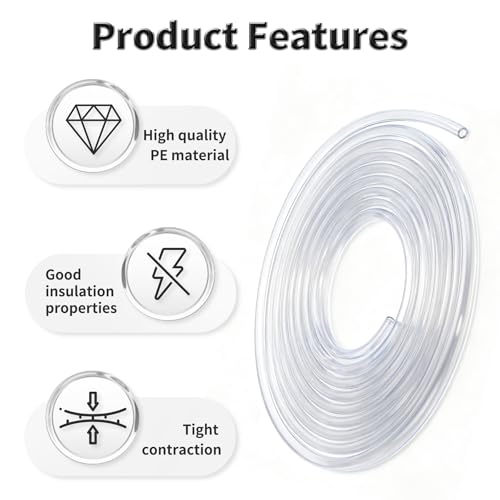 5M Heat Shrink Tubing, 3mm OD, 2:1 Ratio, Clear | Polyolefin Shrinkable Tube, Waterproof Electrical Insulation Tubing, for Wire Cable and Electronic Component Protection - size: 5M Φ3 Clear
