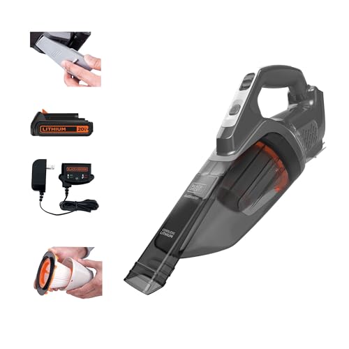 BLACK+DECKER 20V dustbuster Small Vacuum Cleaner Portable Vacuum Hand Held Cordless for Home and Car, Includes Rechargeable Battery (BCHV001C1) - style: Handheld Vacuum Kit