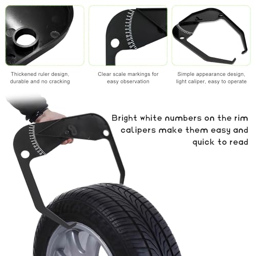 Car Tire Caliper, Tire Balancer Caliper Rim Width Measuring Tool, Portable Wheel Balancer Tire Scale Measurement Caliper, Accurate Wheel Tire Balancer Rim Tire Scale Tool