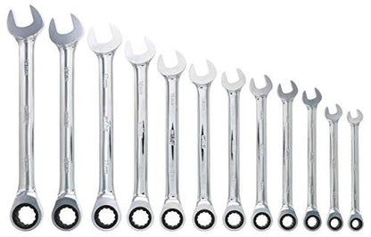 Combination Metric Ratchet Wrenches, 12 Piece