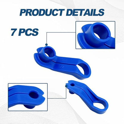 7PCS AC Fuel Line Disconnect Tool Set 1/4 5/16 3/8 1/2 5/8 3/4 7/8 Inch 7PCS Fuel Line Removal Release Tool Compatible with Fd/GM Quick Disconnect Kit