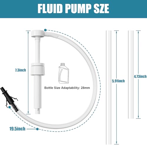 Fluid Pump for Standard Quart Bottles - 8cc Per Pump Stroke，transmission fluid pump ，Transmission Fluid Pump with 3rd Hand Adapter，Transfer Gear Oil，Differential & Transmission Fluid (1Pack-28mm) (1) - color: fluid pump 1Pack
