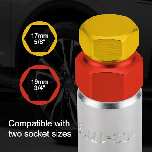 CASOMAN 2-Piece 10 Spline Lug Nut Key, Wheel Lock Removal Tool Kit for Easy Removing and Installing Aftermarket & Factory Wheel Tire Lug Nuts, CR-V Steel - size: 2-Piece Set
