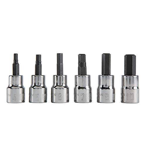 CRAFTSMAN Hex Bit Socket Set, 3/8" Drive, Metric, 6-Piece (CMMT34448) - size: 6PC in, style: 6PC Hex MM